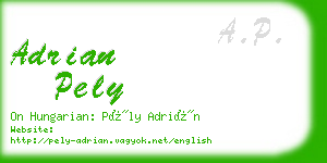 adrian pely business card